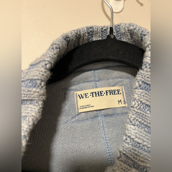 Free People We The Free Cute In This Cardi Dusty Blue - Picture 10 of 11